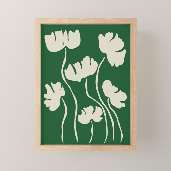 The magical Green floral Mini Art Print Gallery Image 1
