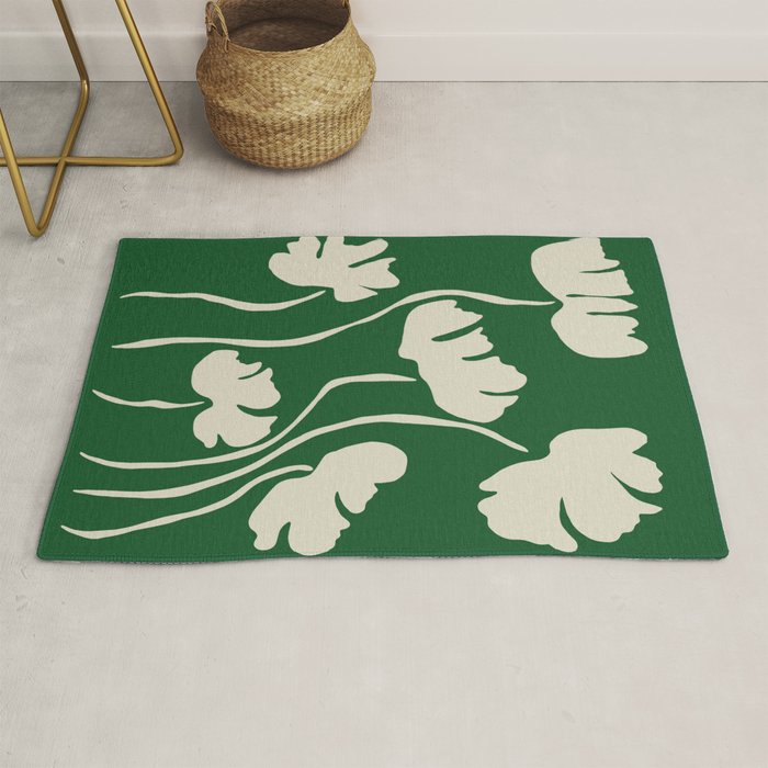The magical Green floral Rug Gallery Image 1