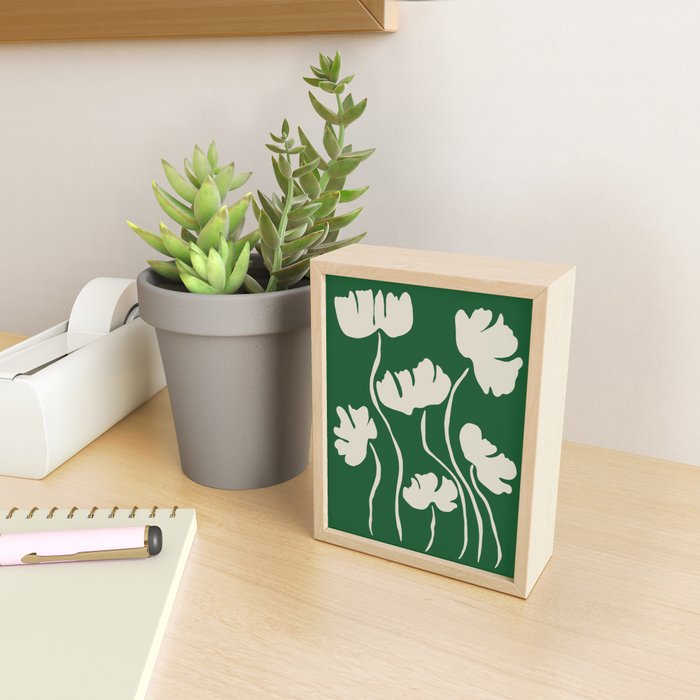 The magical Green floral Mini Art Print Gallery Image 2