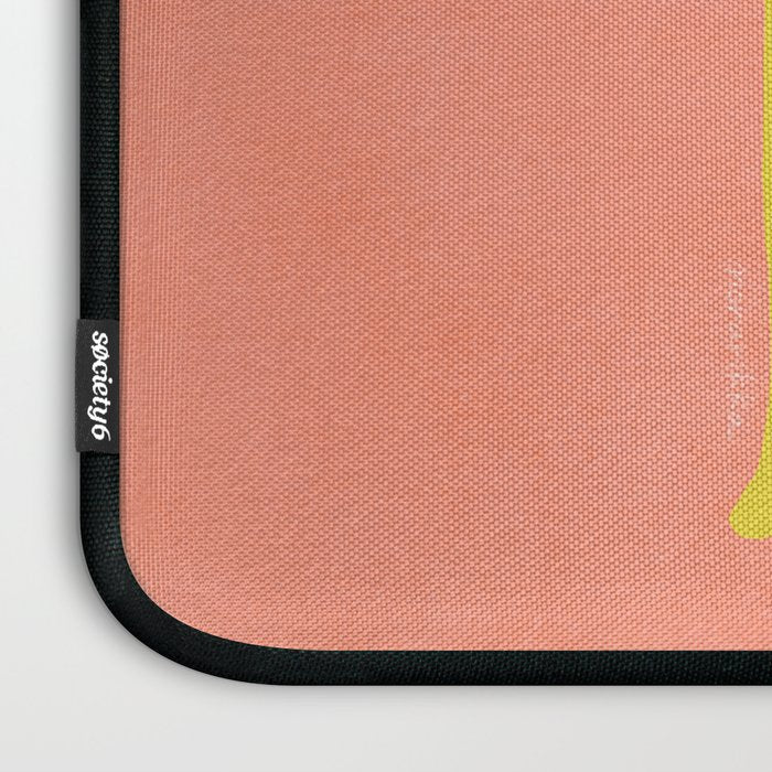 Bird and a Tree - Yellow and Salmon Laptop Sleeve Gallery Image 3