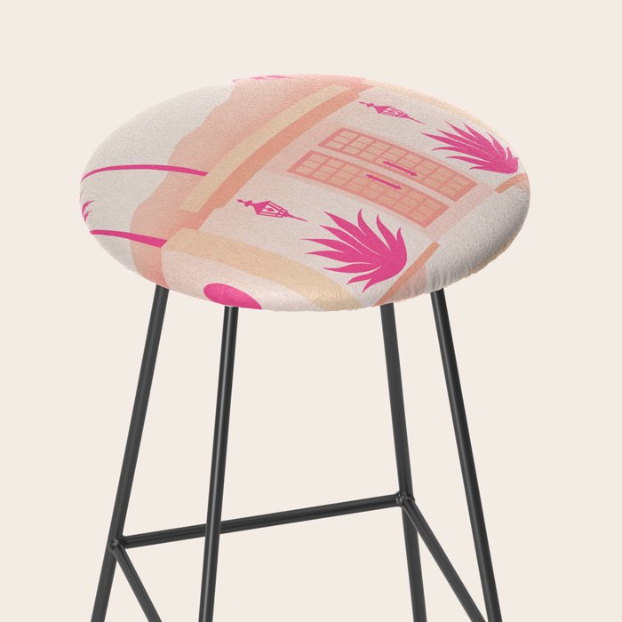 Palm Springs Home - Pink OmbrÃ© Stool Gallery Image 2