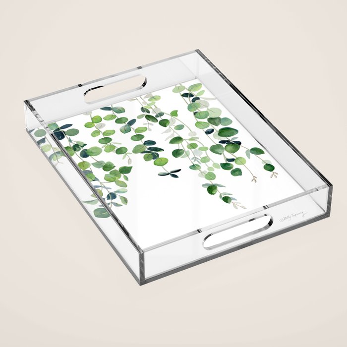 Eucalyptus Watercolor 2  Acrylic Tray Gallery Image 1