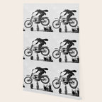 Motorcycle Jumper, Vintage Black and White Old Photo Wallpaper Gallery Image 2