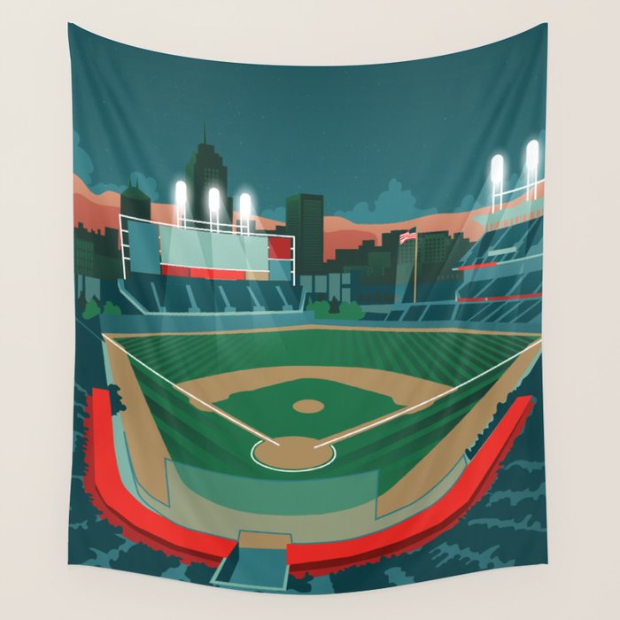 Baseball Wall Tapestry Gallery Image 1
