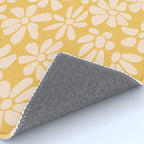 Retro Floral - Earthy colors - yellow mostard Rug Gallery Image 4