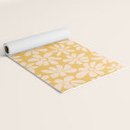 Retro Floral - Earthy colors - yellow mostard Yoga Mat Gallery Image 2