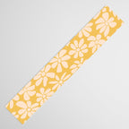 Retro Floral - Earthy colors - yellow mostard Table Runner Gallery Image 3