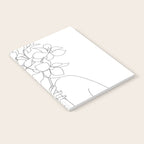 Minimal Line Art Woman with Orchids Notebook Gallery Image 2