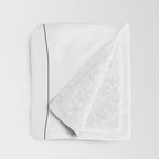 Minimal Line Art Woman with Orchids Throw Blanket Gallery Image 3