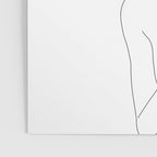 Minimal Line Art Woman with Orchids Poster Gallery Image 3