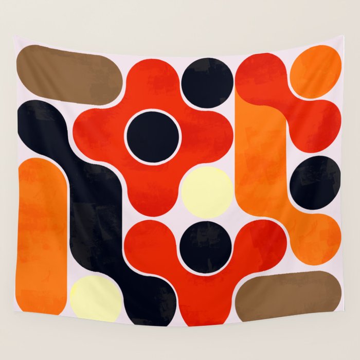 Mid-century geometry no4 Wall Tapestry Gallery Image 4