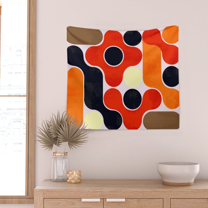 Mid-century geometry no4 Wall Tapestry Gallery Image 2