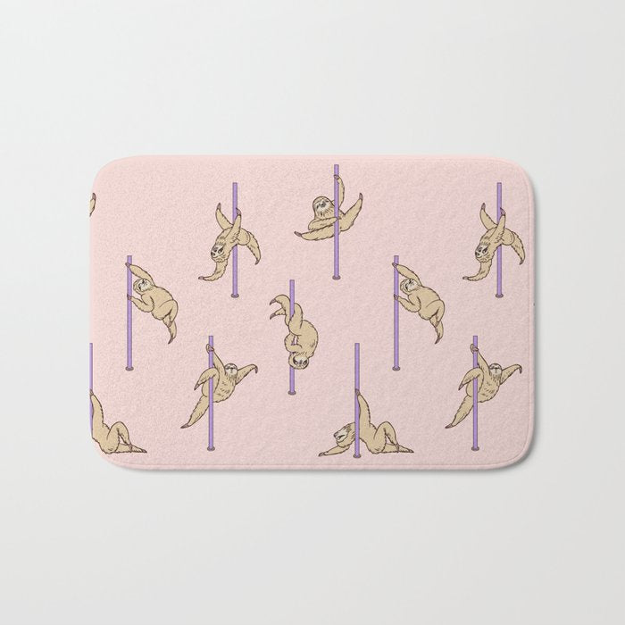 Sloths Pole Dancing Club Bath Mat Gallery Image 1