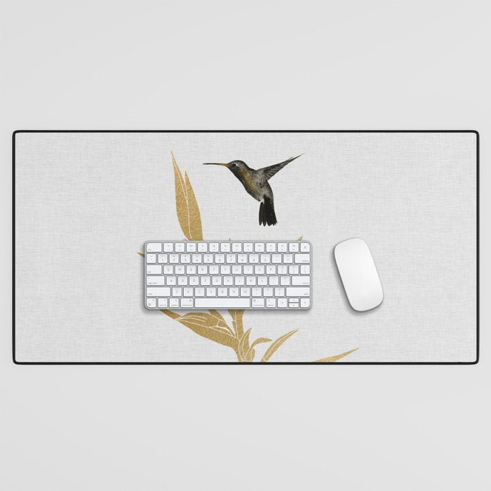 Hummingbird & Flower II Desk Mat Gallery Image 1