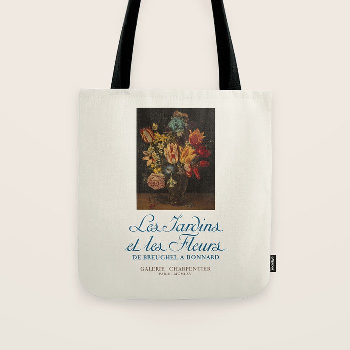 Floral Still Life French Art Gallery Exhibition Poster, 1965 Tote Bag Gallery Image 1