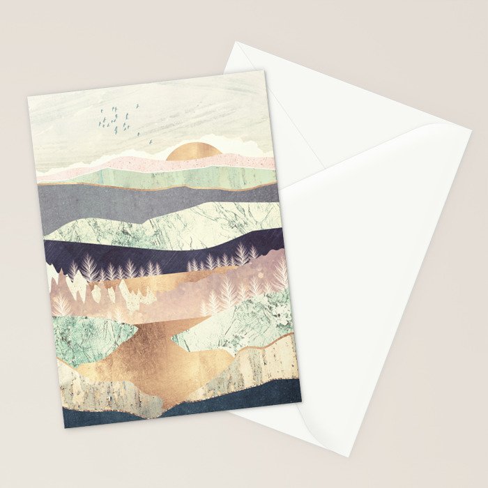 Golden Spring Reflection Stationery Card Gallery Image 2