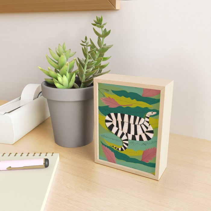 Striped Snake Mini Art Print Gallery Image 2
