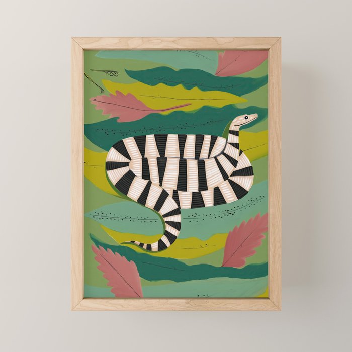 Striped Snake Mini Art Print Gallery Image 1