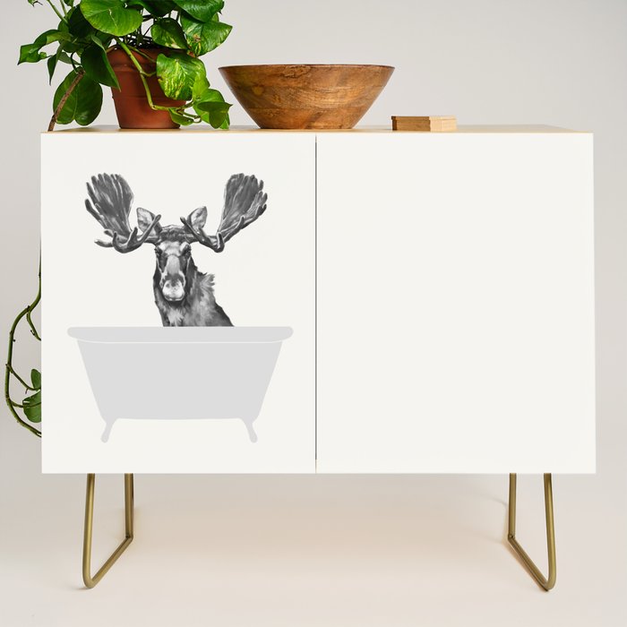 Vintage Moose in Bathtub Credenza Gallery Image 1
