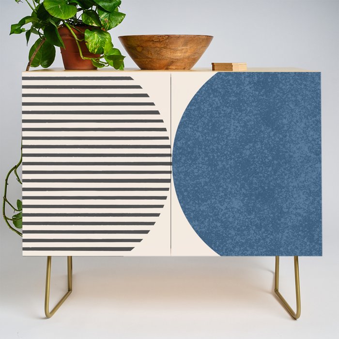 Semicircle Stripes - Blue Credenza Gallery Image 1