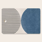 Semicircle Stripes - Blue Cutting Board Gallery Image 1