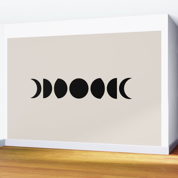 Minimal Moon Phases III Wall Mural Gallery Image 2