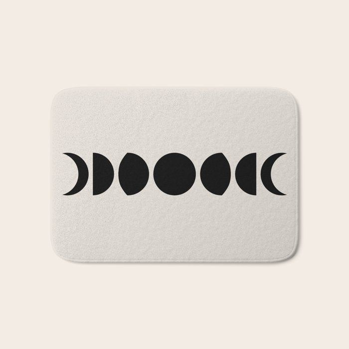 Minimal Moon Phases III Bath Mat Gallery Image 1