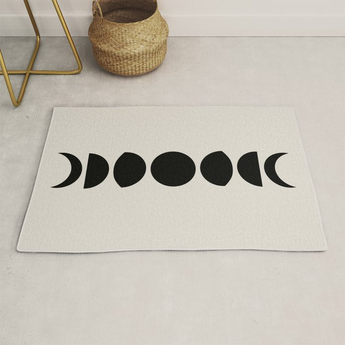 Minimal Moon Phases III Rug Gallery Image 1