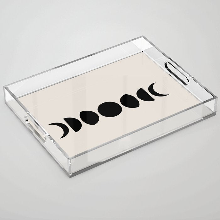 Minimal Moon Phases III Acrylic Tray Gallery Image 1