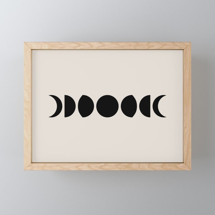 Minimal Moon Phases III Mini Art Print Gallery Image 1