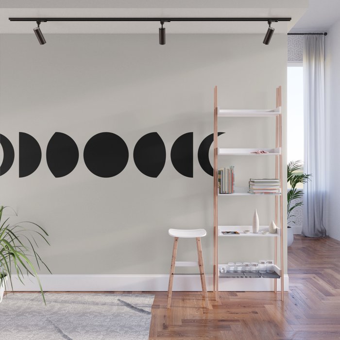 Minimal Moon Phases III Wall Mural Gallery Image 1
