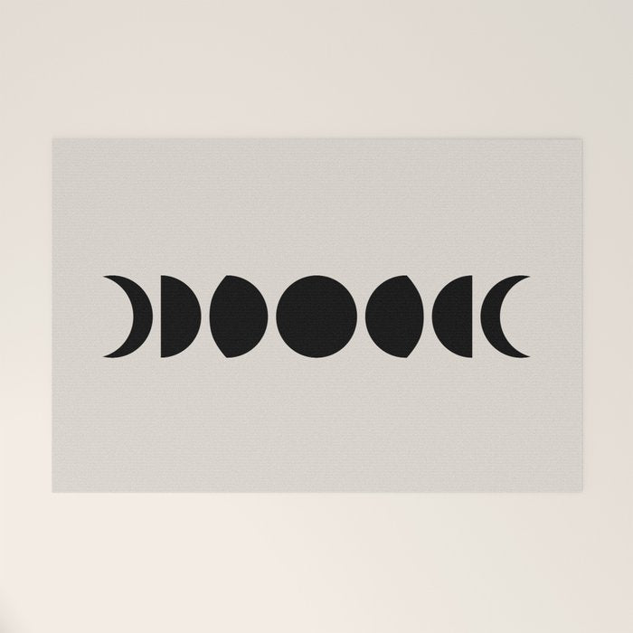 Minimal Moon Phases III Welcome Mat Gallery Image 1