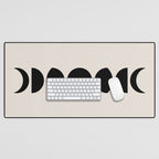 Minimal Moon Phases III Desk Mat Gallery Image 1