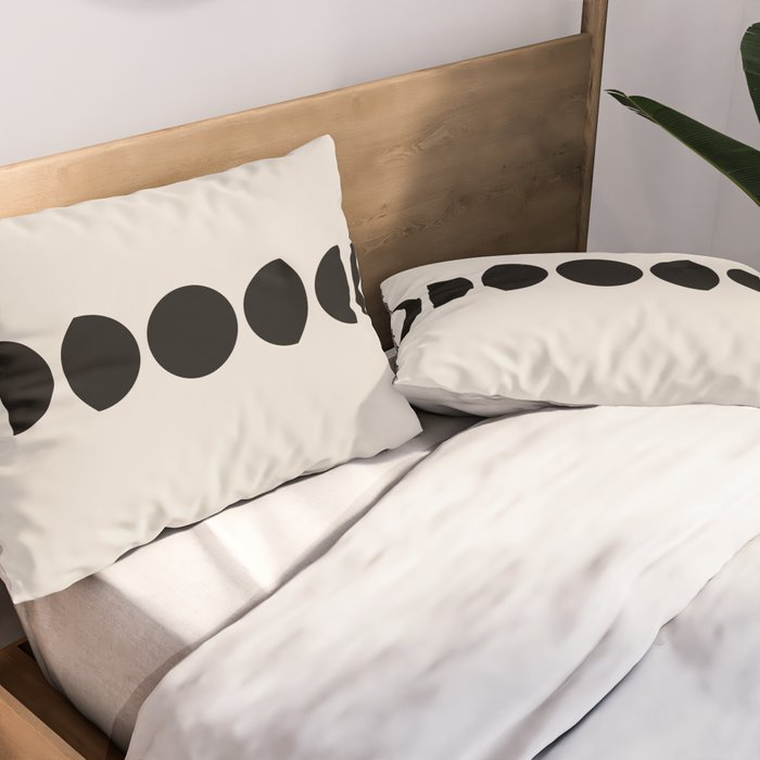 Minimal Moon Phases III Pillow Sham Gallery Image 2