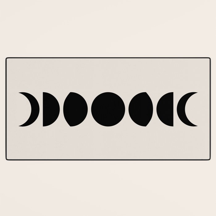 Minimal Moon Phases III Desk Mat Gallery Image 3