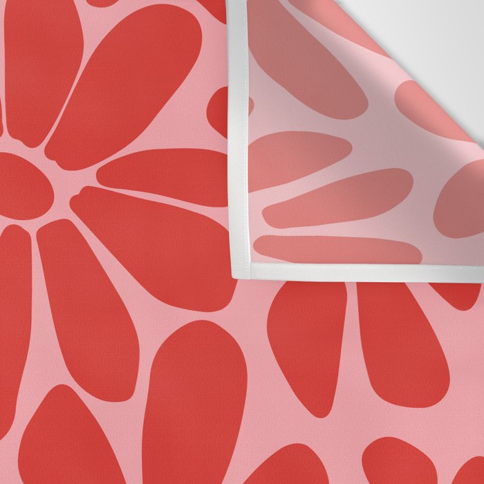 Pink and Red - Retro Floral Art Print Wall Tapestry Gallery Image 3