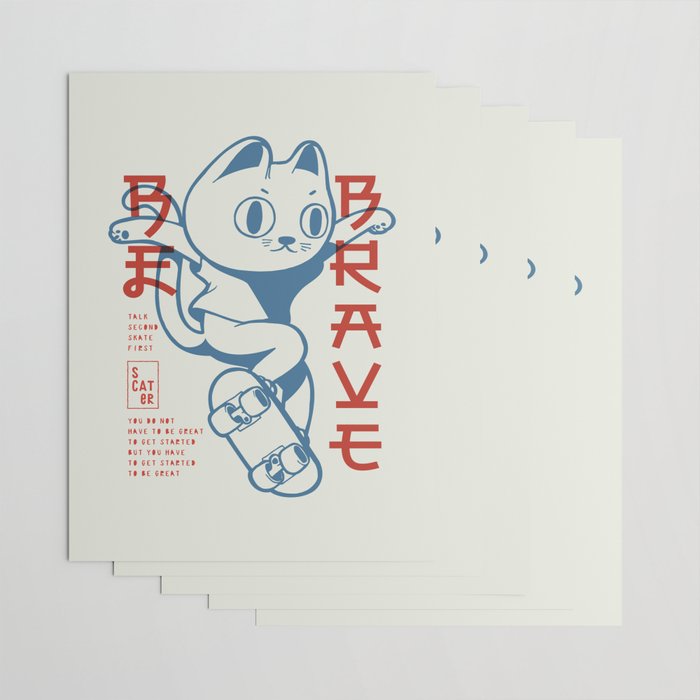 Brave Skater Cat Wrapping Paper Gallery Image 3