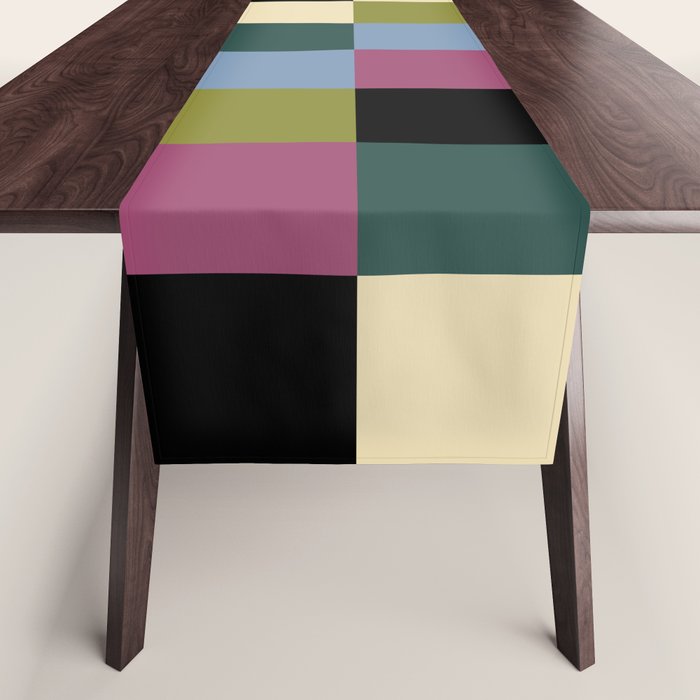 Bold Colorful Checks Pattern - Large I Table Runner Gallery Image 1