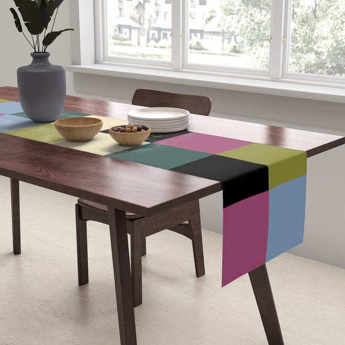 Bold Colorful Checks Pattern - Large I Table Runner Gallery Image 2