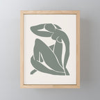 Matisse Woman Nude Sage Green Tone Mini Art Print Gallery Image 1