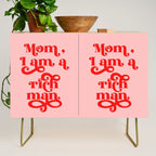 Feminist Pink "Mom, I am a rich man" (ix 2021) Credenza Gallery Image 1