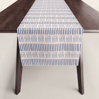 Indigo Blue Stripes  Table Runner Gallery Image 1