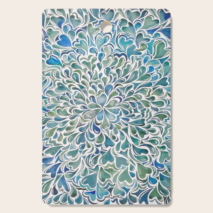 Watercolor Splashes Cutting Board Gallery Image 1