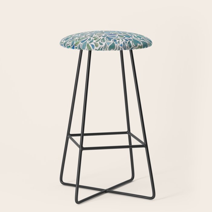 Watercolor Splashes Stool Gallery Image 1
