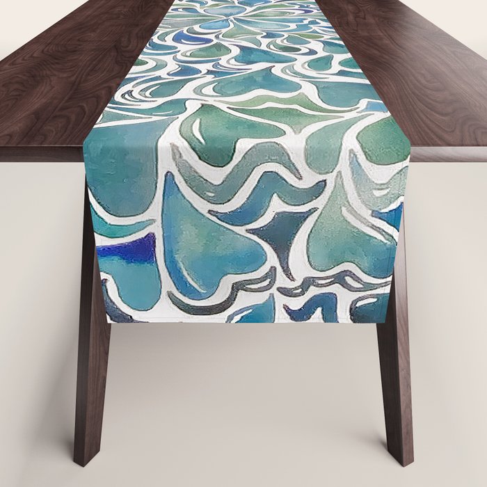 Watercolor Splashes Table Runner Gallery Image 1