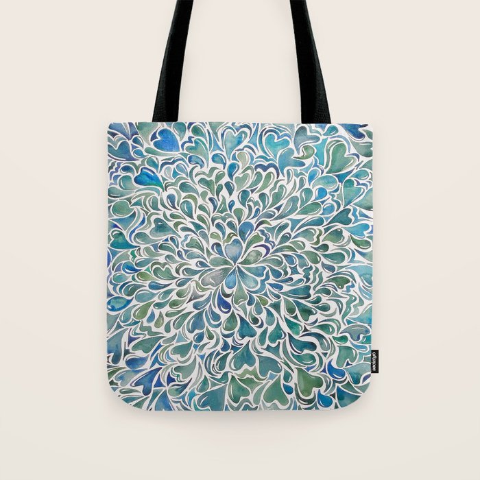 Watercolor Splashes Tote Bag Gallery Image 1