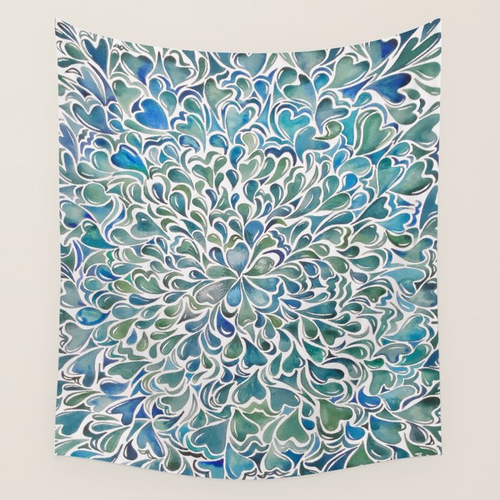 Watercolor Splashes Wall Tapestry Gallery Image 1