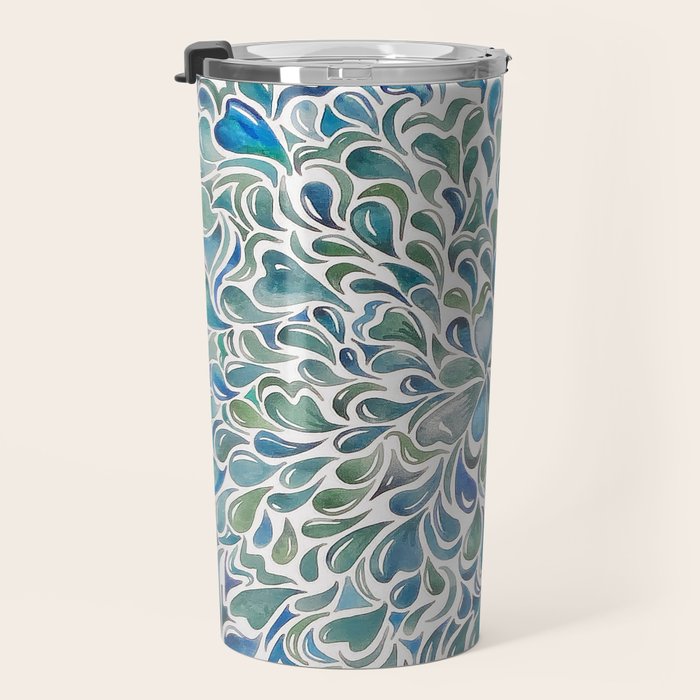Watercolor Splashes Travel Mug Gallery Image 3