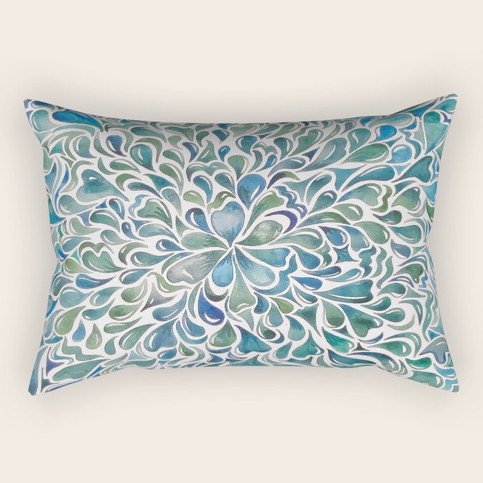 Watercolor Splashes Rectangular Pillow Gallery Image 2