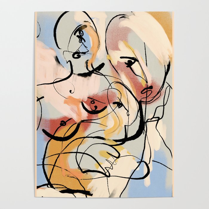 Abstract Female Figure Line Art Poster Gallery Image 4